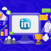Logo de LinkedIn : Un carré bleu avec le mot "LinkedIn" en blanc. Ce logo représente la plateforme de médias sociaux la plus populaire pour les entreprises.