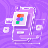 Illustration stylisée d'un smartphone avec divers éléments d'interface utilisateur, suggérant un concept de conception d'application ou d'expérience utilisateur.