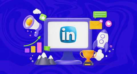Logo de LinkedIn : Un carré bleu avec le mot "LinkedIn" en blanc. Ce logo représente la plateforme de médias sociaux la plus populaire pour les entreprises.